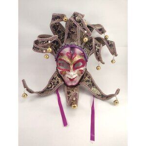 Venetian Carnival Jester Masquerade Full Face Mask Large Costume Ball Party